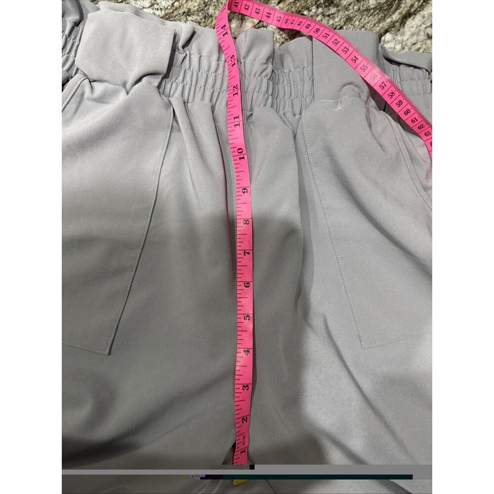 Grace Karin Women's Gray Pants Wide Elastic Waist Regular Sz M High Waisted - Picture 5 of 9